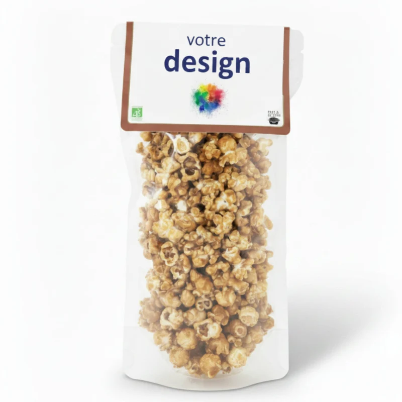 Sachet de popcorns au caramel artisanaux personnalisable 🇫🇷