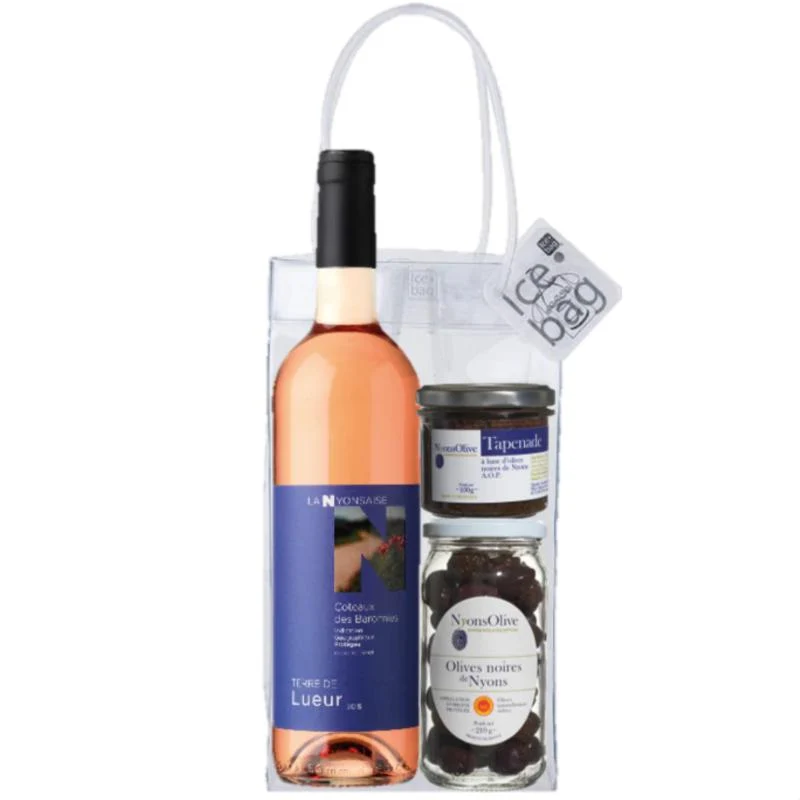 Pack Apéritif Olives Nyons AOP et Vin Rosé 75 cl 🇫🇷