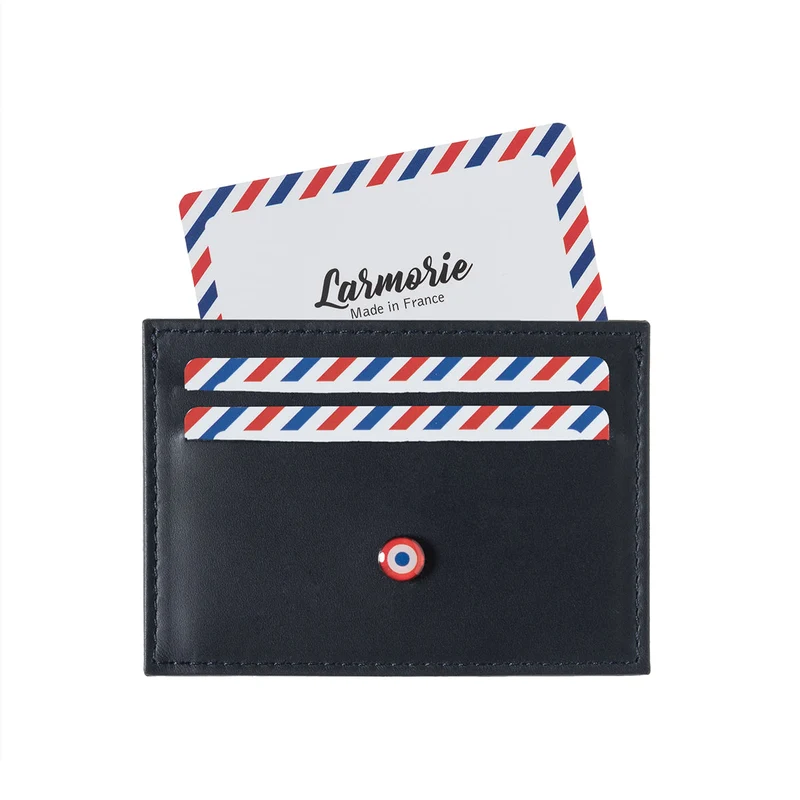 Porte-cartes en cuir tannage végétal Georges 2.0 Larmorie® 🇫🇷