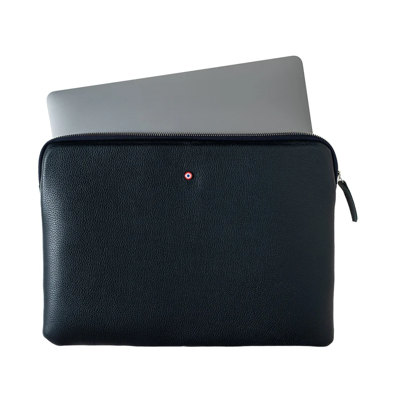 Pochette d'ordinateur GABRIEL en cuir grainé Larmorie® 🇫🇷