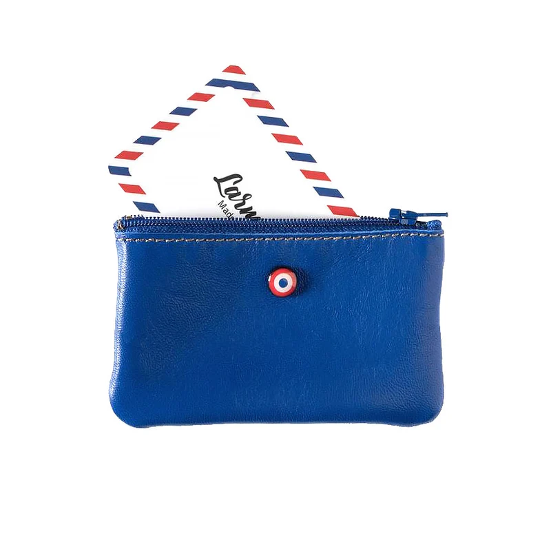 Porte-monnaie en cuir de vachette upcyclé EMILE Larmorie® 🇫🇷