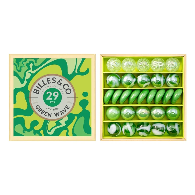 Coffret de 29 billes - Green Wave