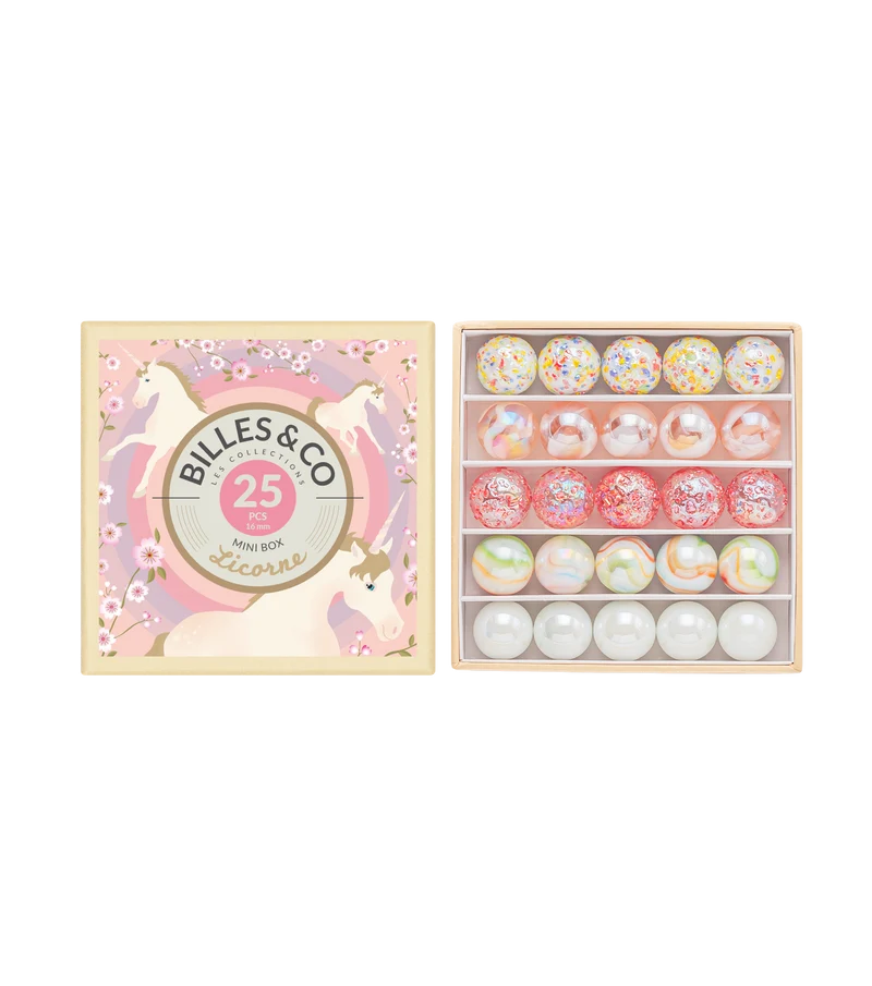 Coffret de 25 billes - Licorne