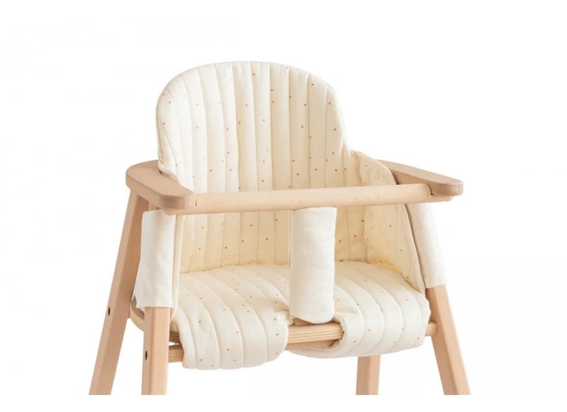 Coussin pour chaise haute Growing Green - Honey Sweet Dots Naturel