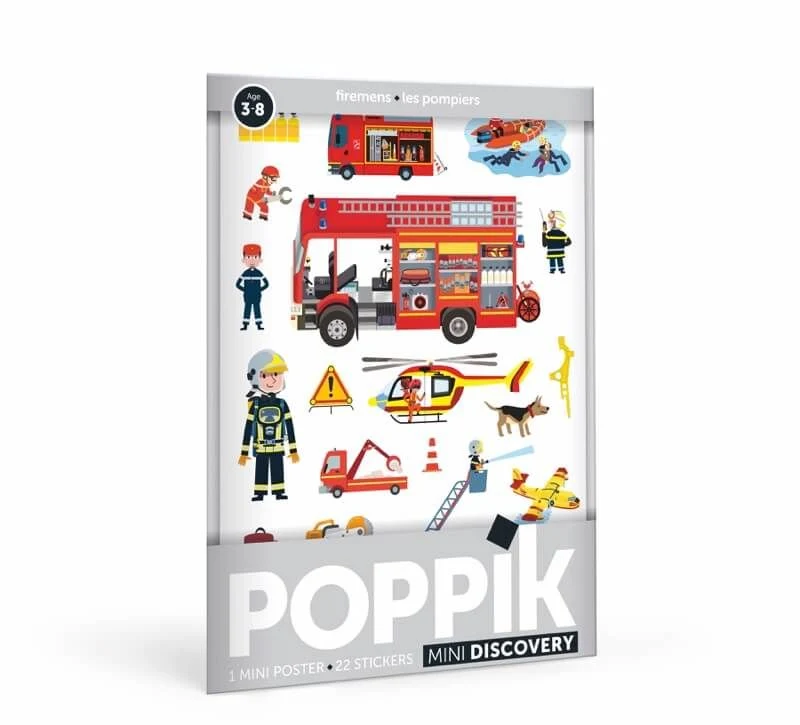 Affichette Stickers - Pompiers (3/8 ans)