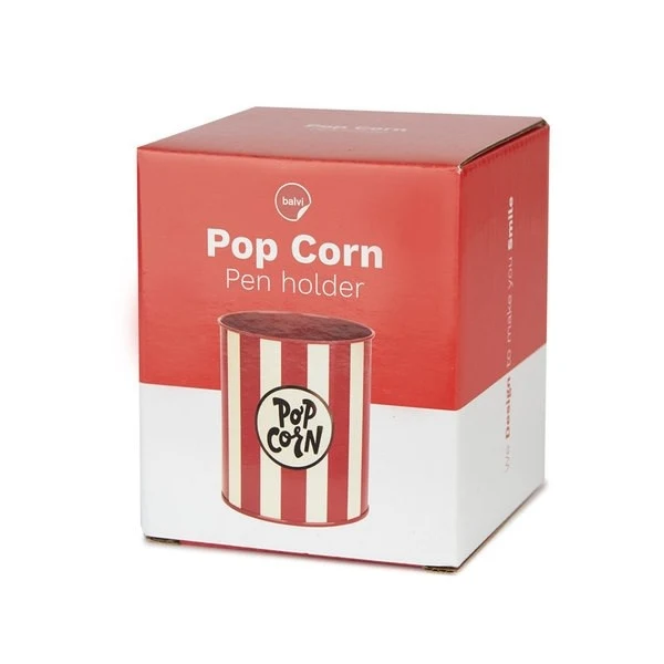 Pot à Crayons - Popcorn Rouge & Beige