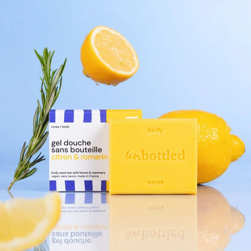 Gel douche sans bouteille - Citron Romarin