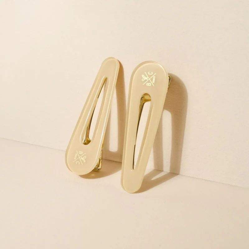 Lot de 2 Barrettes opaline Ivoire