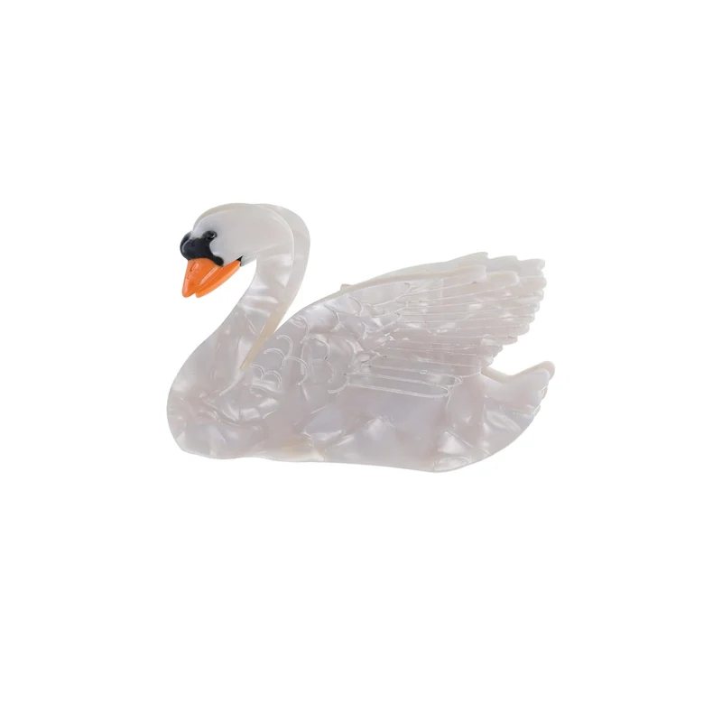 Pince à cheveux - Cygne gris lair