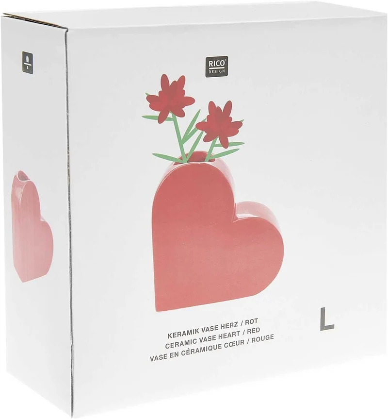 Vase Céramique coeur - rouge