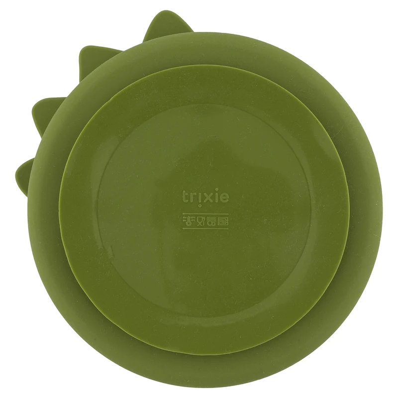 Assiette compartimentée en silicone - Mr. Dino