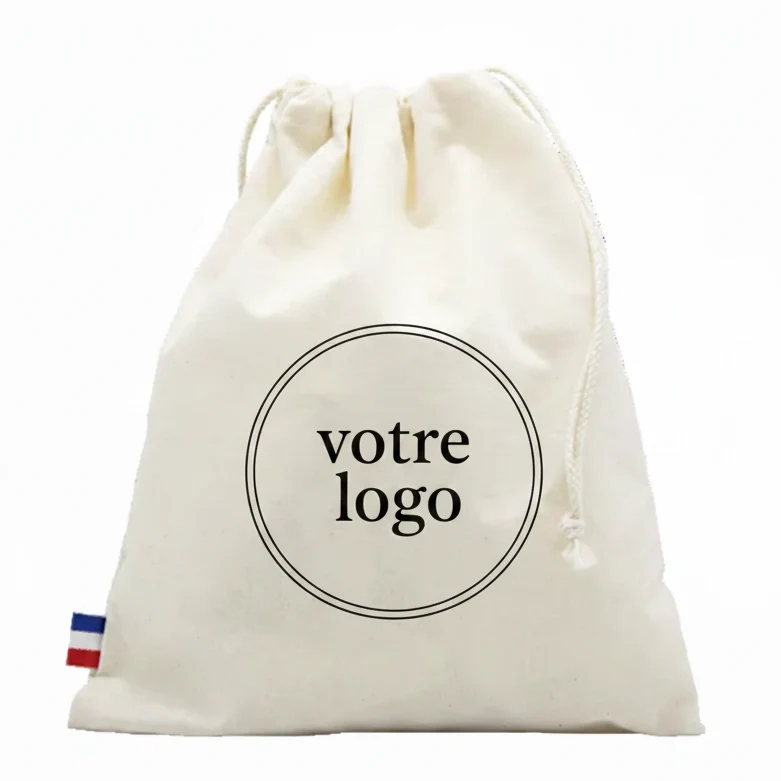Pochon en coton avec cordon coulissant personnalisable 🇫🇷