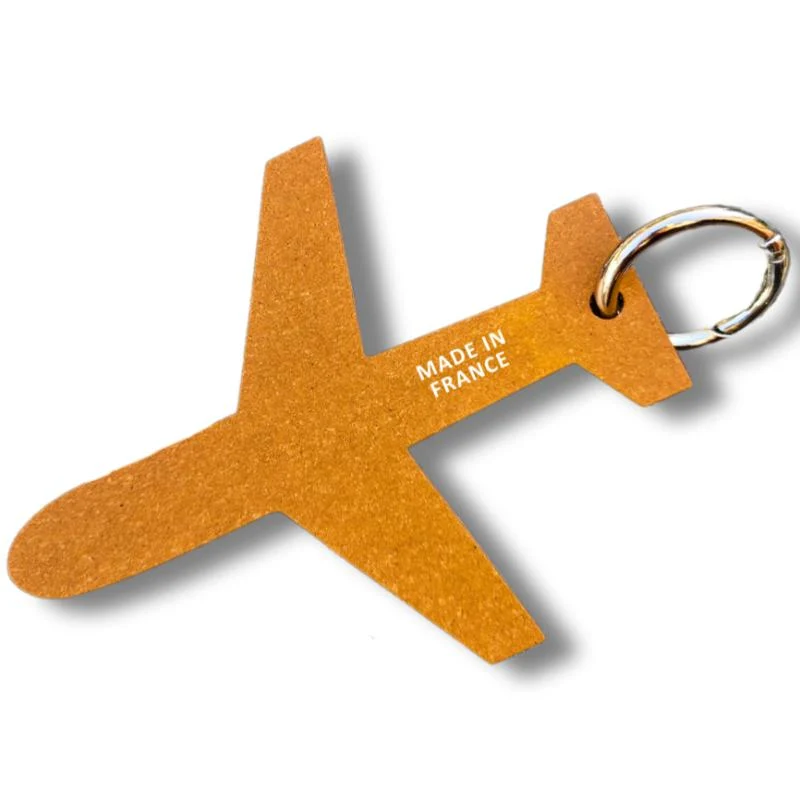 Porte-clés Avion en cuir recyclé♻️ personnalisable 🇫🇷