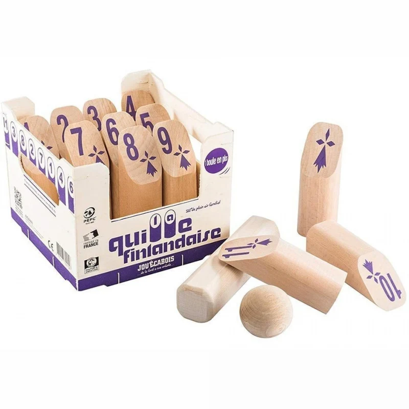 Jeu de quilles finlandaises en bois personnalisables 🇫🇷