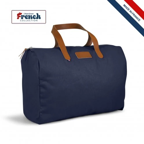 Sac de voyage en coton bio et cuir personnalisable 🇫🇷