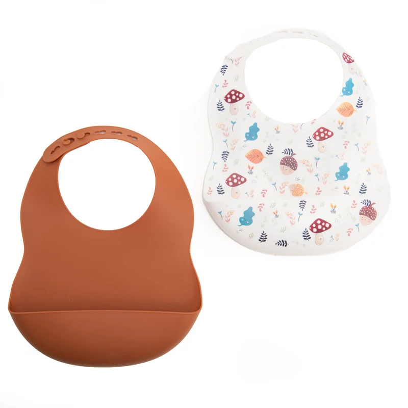 Lot 2 Bavoirs Bébé Champignon