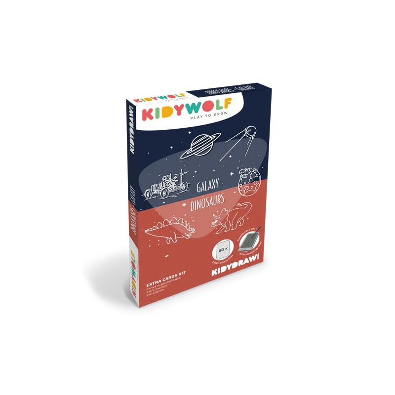 Cartes supplémentaires pour Kidydraw-Mini - Galaxie & Dinosaures