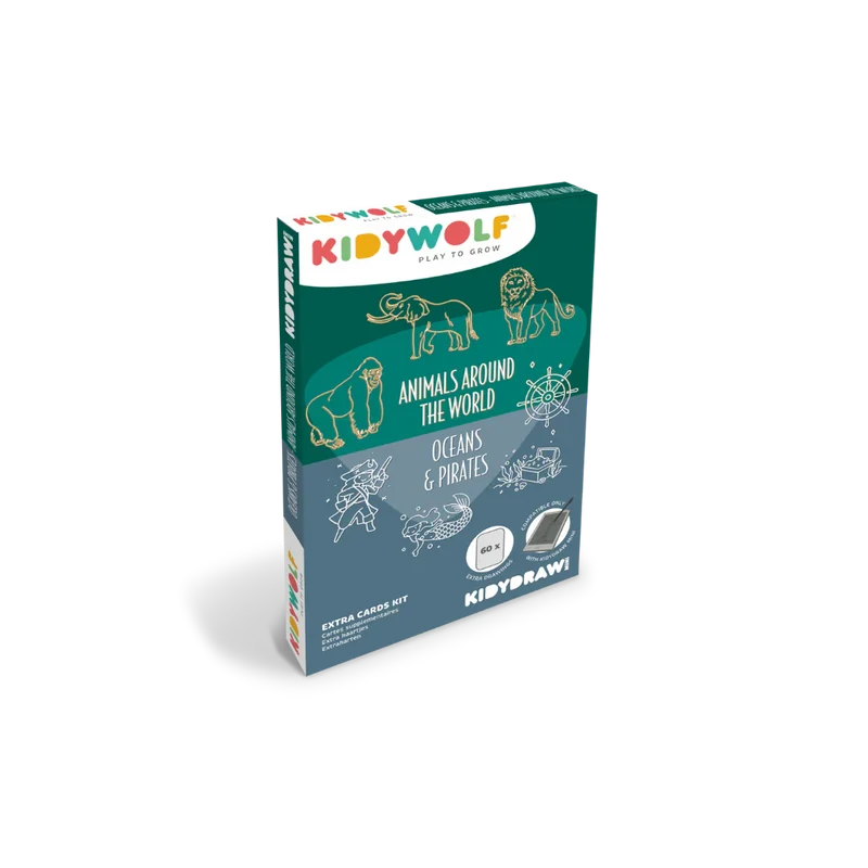 Cartes supplémentaires pour Kidydraw-Mini - Autour du Monde & Océan Pirates