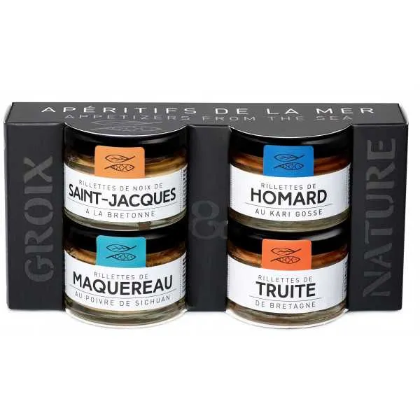 Coffrets découverte 4 mini rillettes de la mer Groix & Nature® 🇫🇷