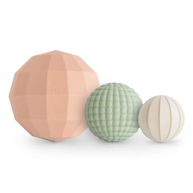 Lot de 3 balles sensorielles - Blush