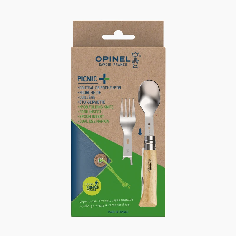 Set Picnic avec couteau N°8 OPINEL® personnalisable 🇫🇷
