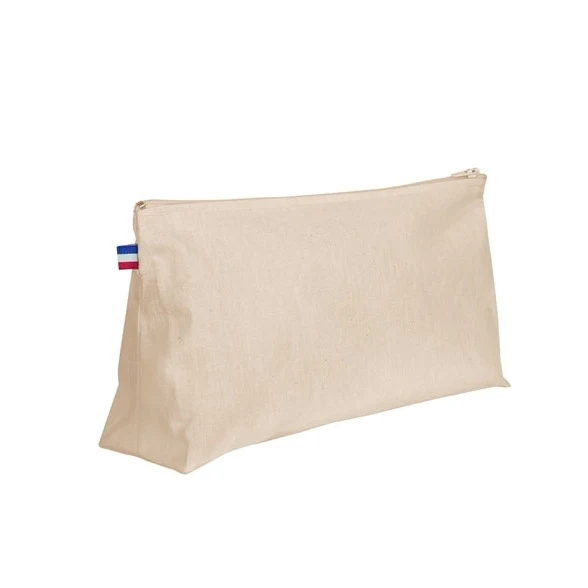 Trousse avec soufflet en coton bio personnalisable 🇫🇷