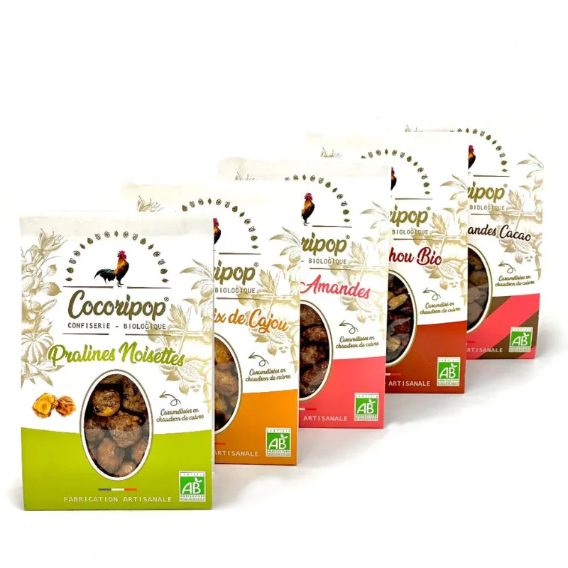 Pack découverte 5 sachets de pralinés Cocoripop® 🇫🇷