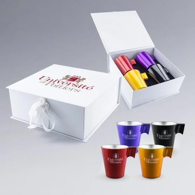 Coffret 4 tasses à expresso en verre 8 cl Luminarc® personnalisé 🇫🇷