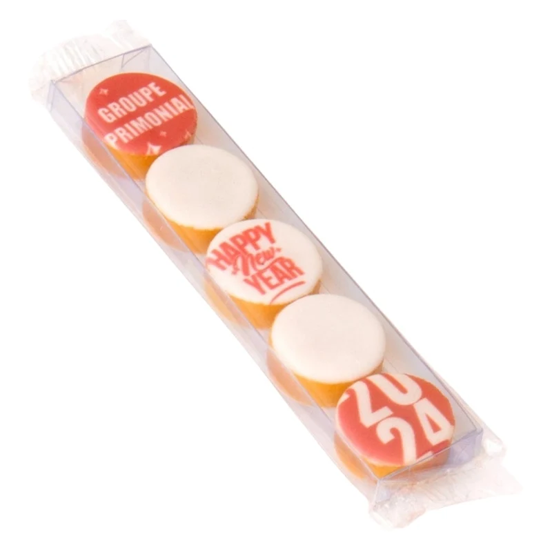 Réglette de 5 calissons ronds personnalisés 🇫🇷