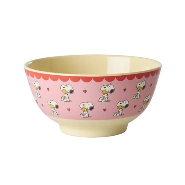 Bol en mélamine avec motif Snoopy rose - Moyen - 700 ml