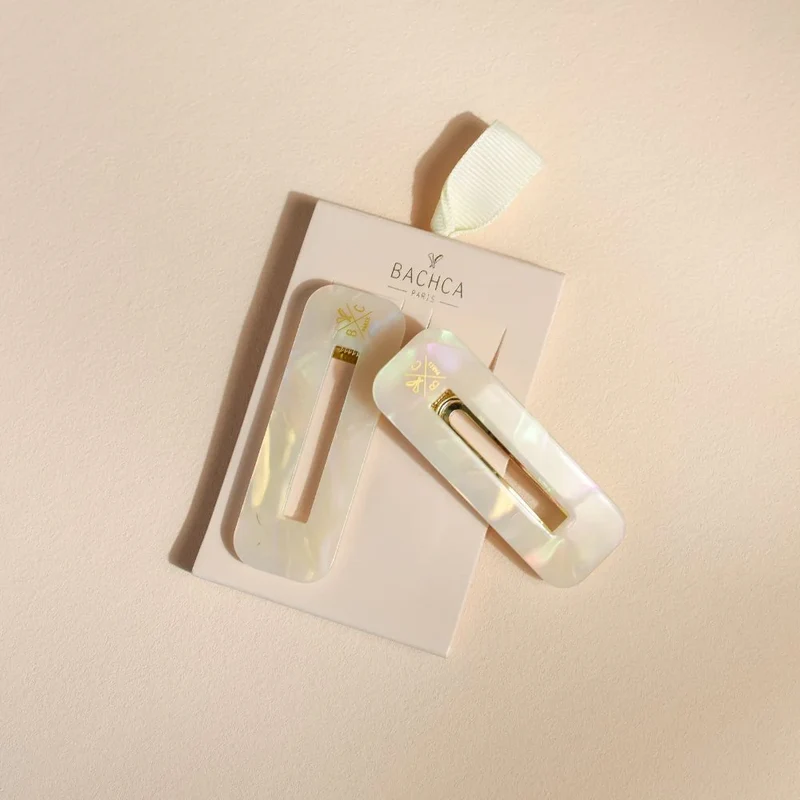 Lot de 2 barrettes Nacre