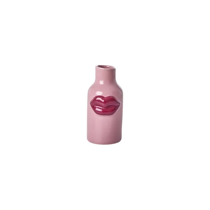Vase en Céramique avec Bouche Rose Taille XS