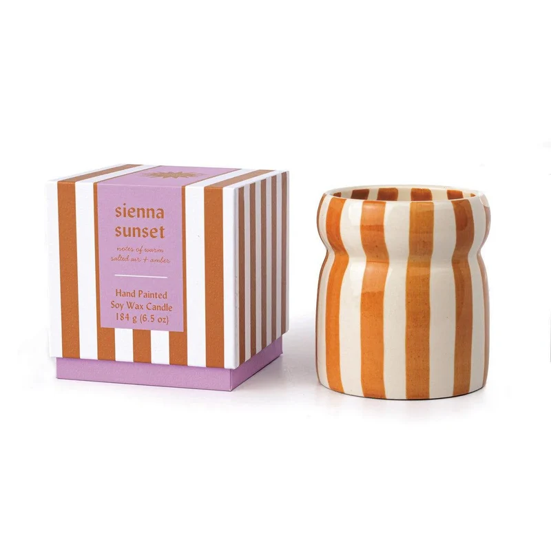 Bougie Cabana - Rouille Lignée - Couché de Soleil sur Sienne 184gr