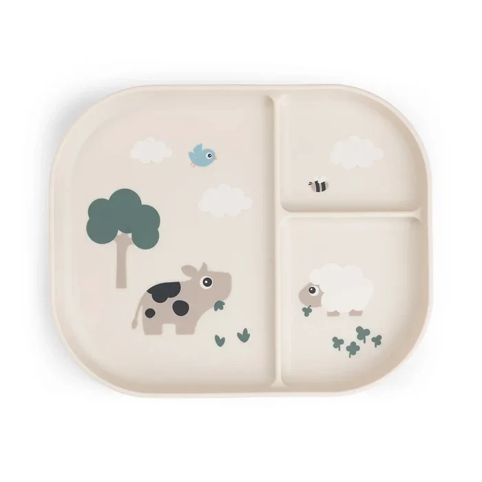Assiette Compartimentée - Foodie Tiny Farm - Sable