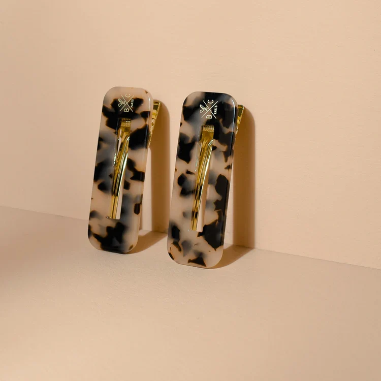 Lot de 2 barettes écaille