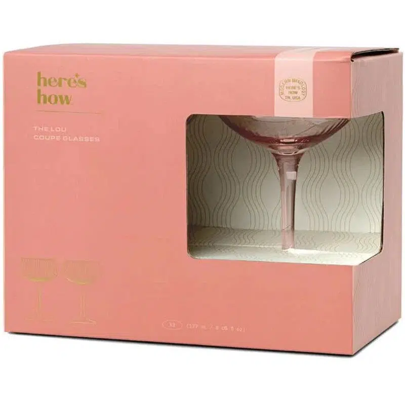 Verres à cocktail Lou - Rose (Set de 2)