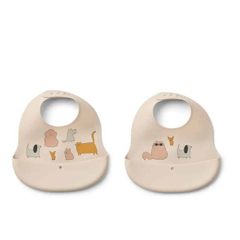 Lot de 2 bavoirs Ember Cats & Dogs