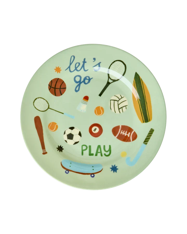 Assiette Ronde en Mélamine - Sports