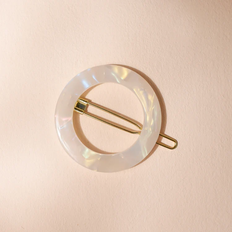 Barette Ronde nacre