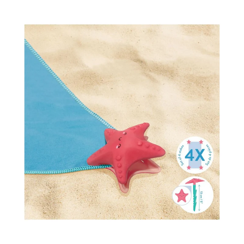 Piquets pour serviette de plage Étoile de mer (x4)