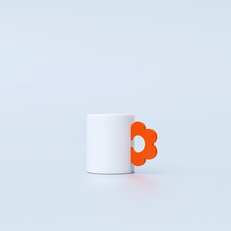 Mug en Céramique - Flower Orange