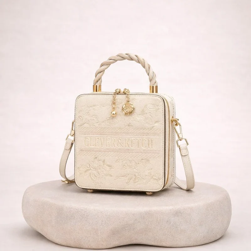 Sac écrin poignée tressée