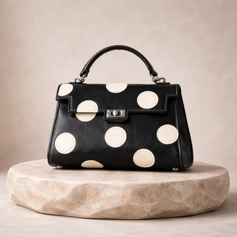 Sac graphique motif à pois