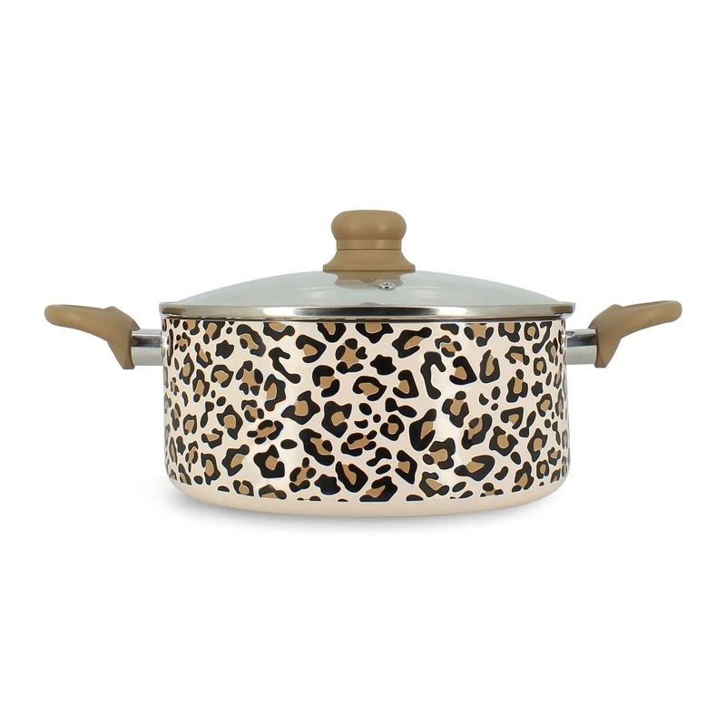 Faitout Léopard 24 cm en aluminium induction marron