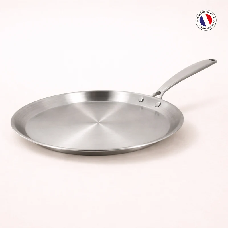 Crêpière Triply en acier inoxydable triple couche 28 cm 🇫🇷