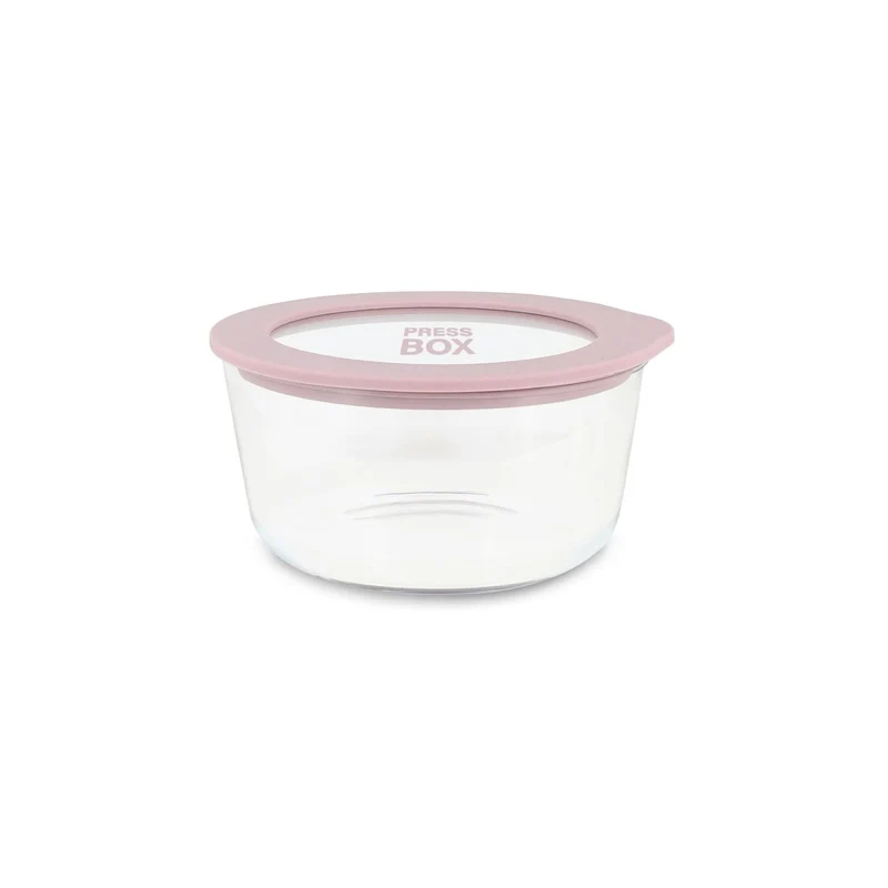 Boîte Hermétique Ronde Pressbox 470 ml en Verre Borosilicate