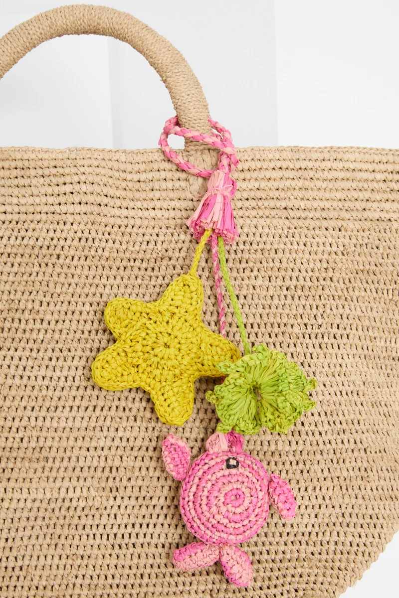 BAG CHARM Pink Fish