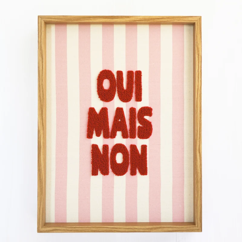 Cadre mural texturé - Oui mais non