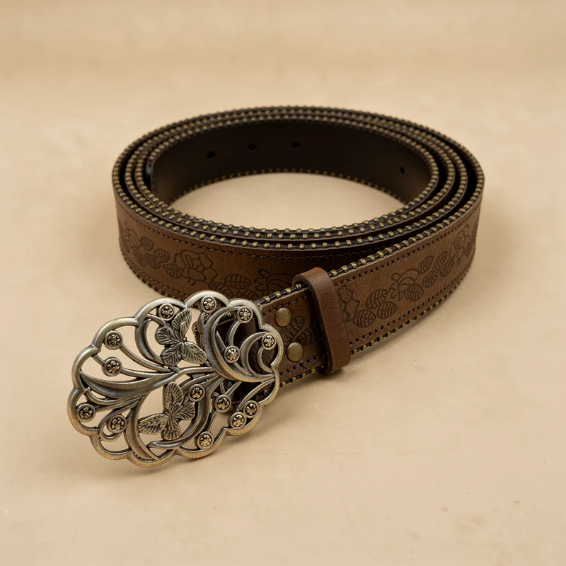 Ceinture taille haute accent dore