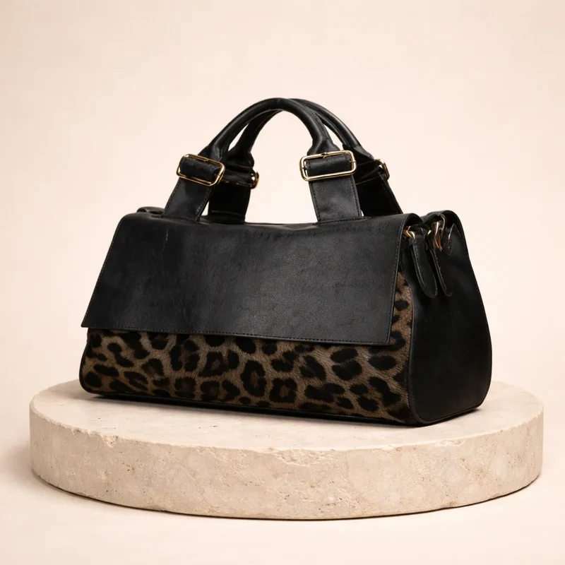 Sac imprimé léopard format moyen